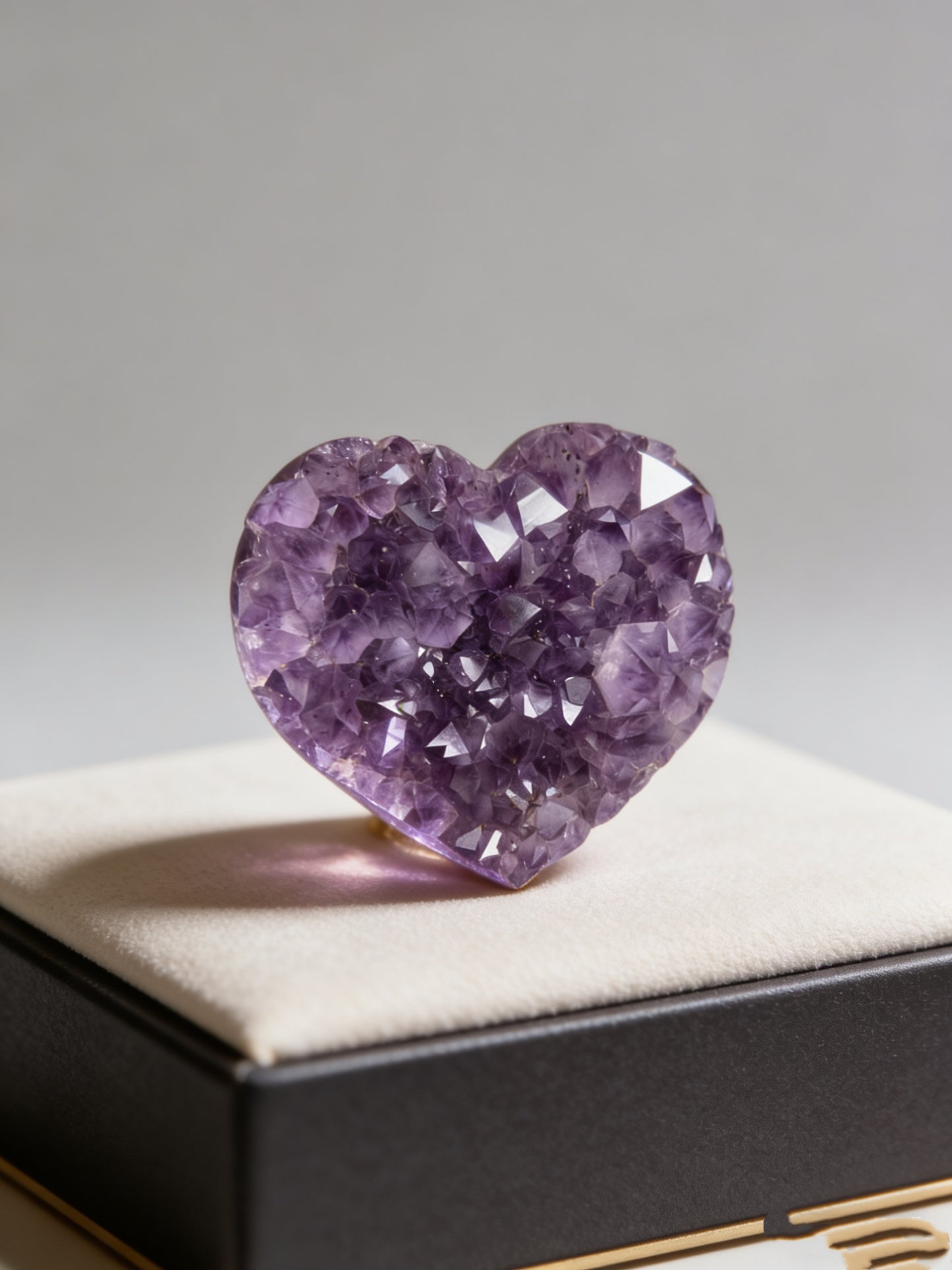 Natural Heart Amethyst Crystal