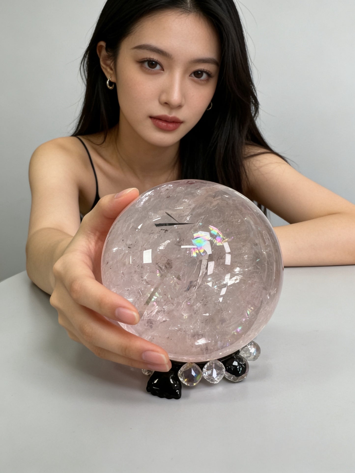 Himalayan Pink Azeztulite Quartz Sphere