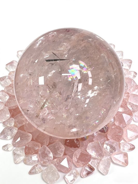 Himalayan Pink Azeztulite Quartz Sphere