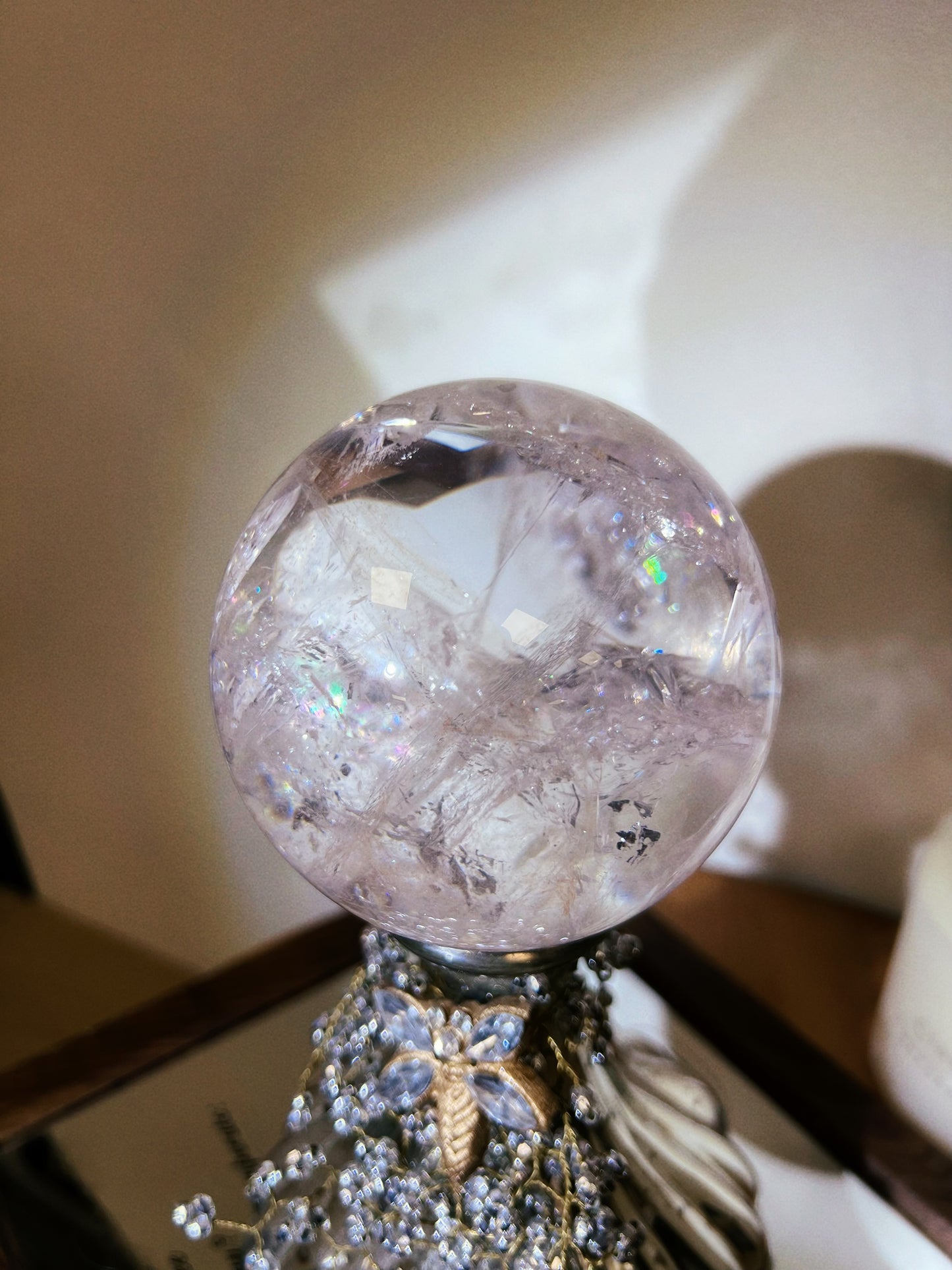 Himalayan Pink Azeztulite Quartz Sphere