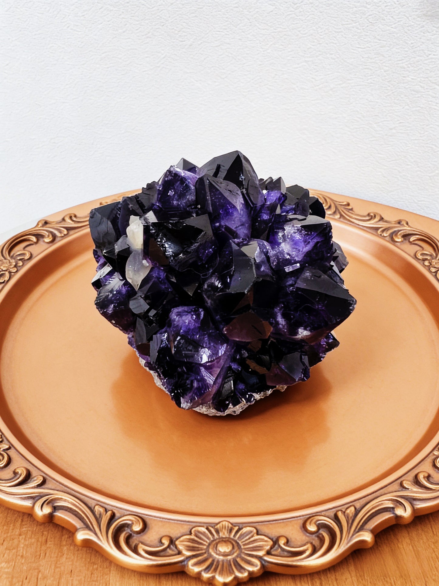 Uruguay Amethyst Flower with Calcite Natural Mineral Specimen