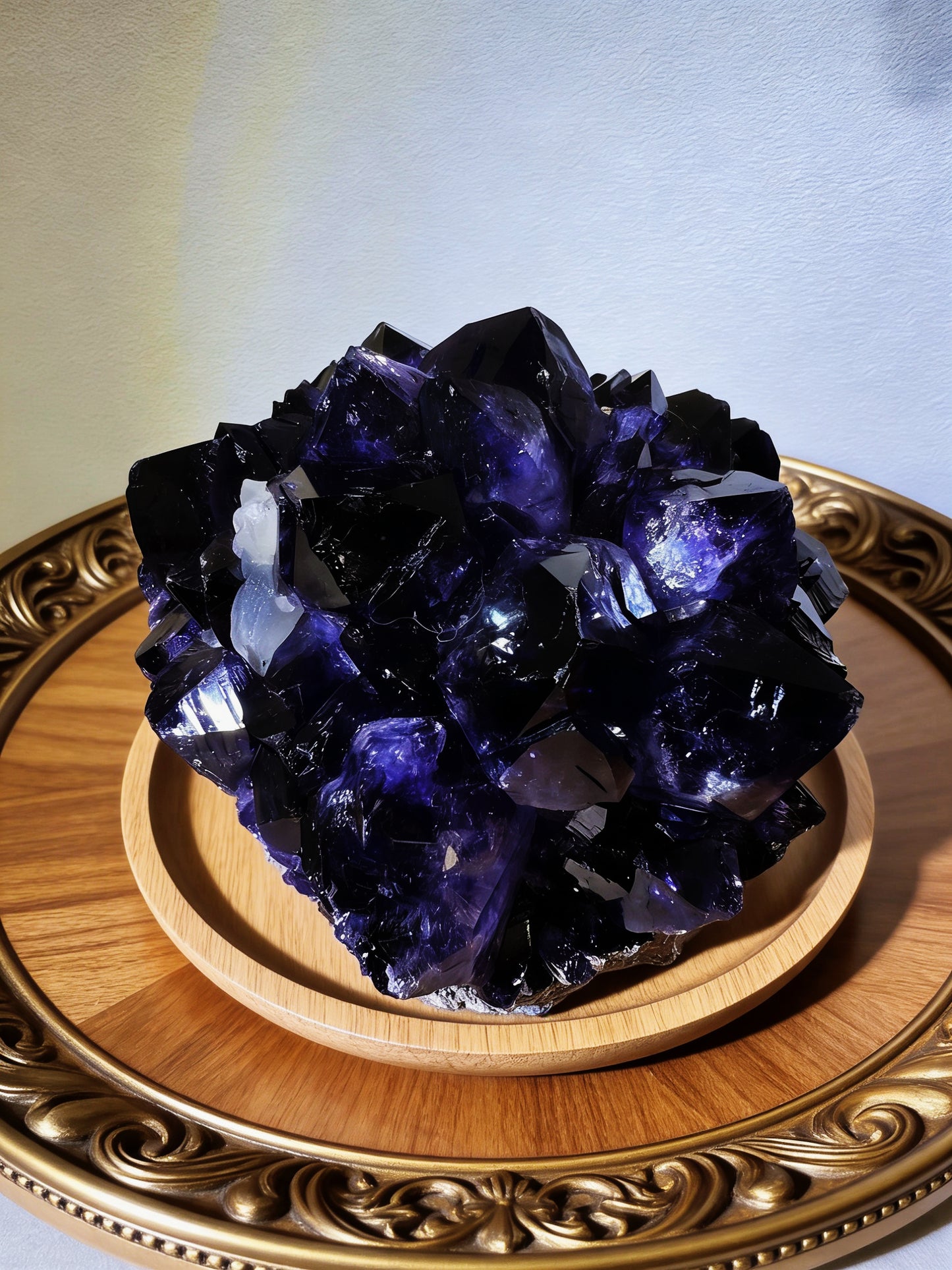 Uruguay Amethyst Flower with Calcite Natural Mineral Specimen