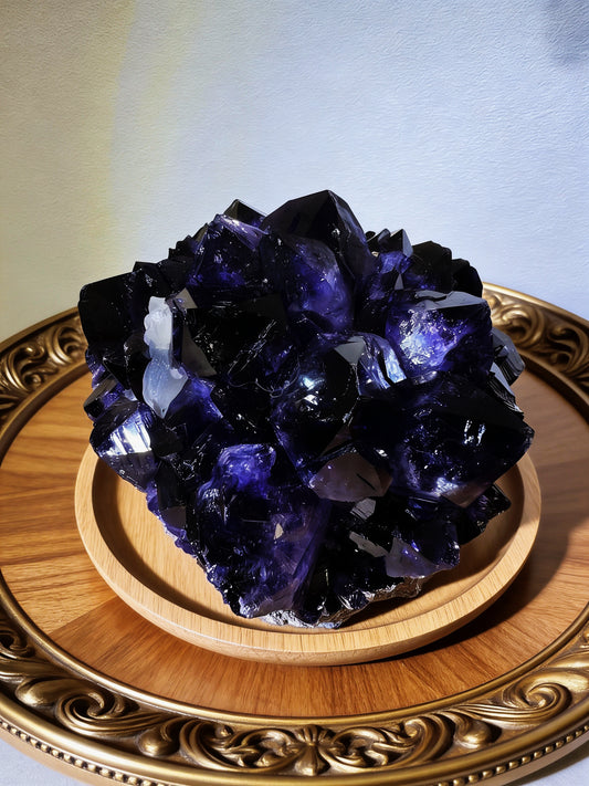 Uruguay Amethyst Flower with Calcite Natural Mineral Specimen
