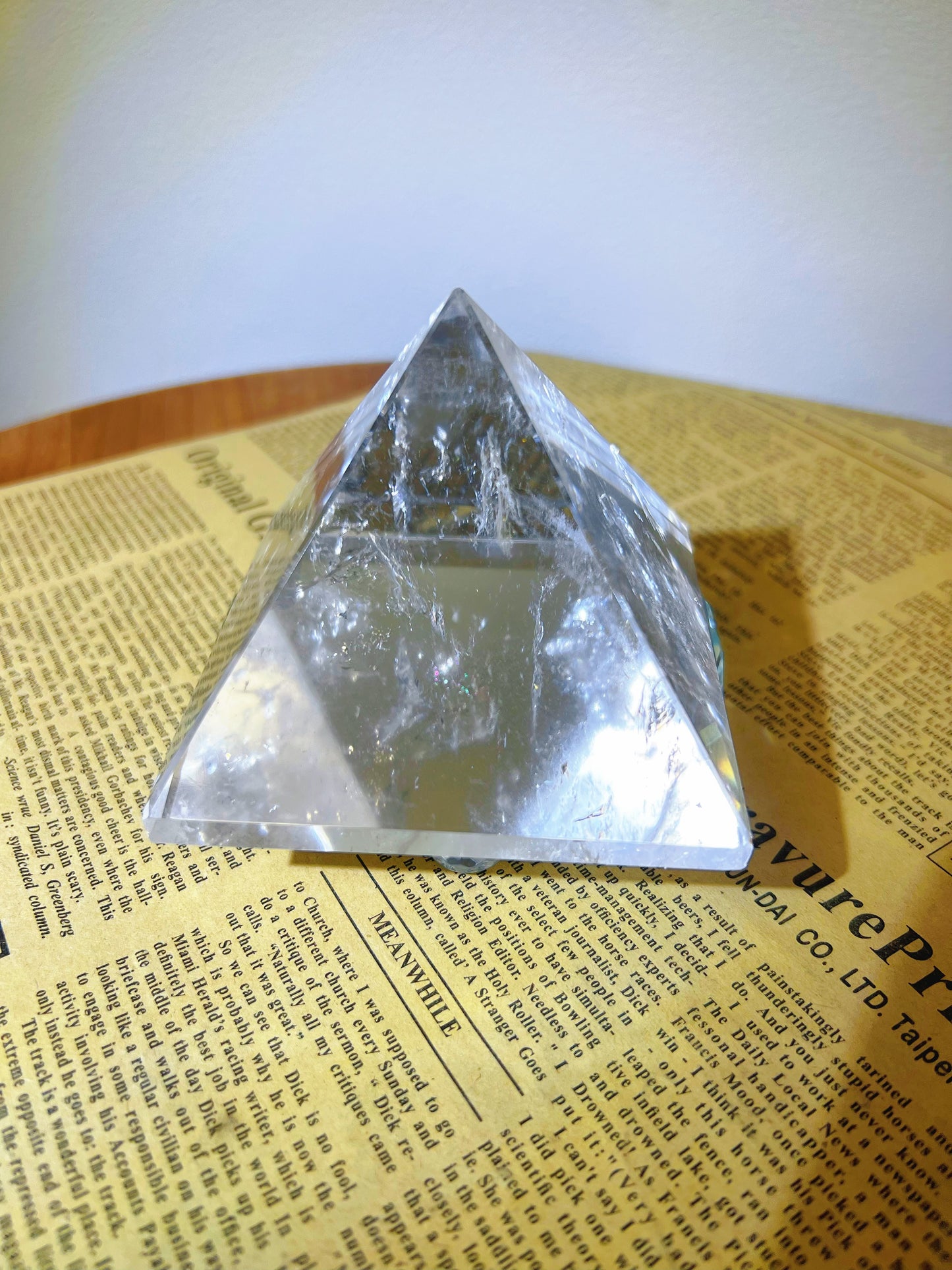 Clear Quartz Pyramid - Premium Natural Crystal Healing Pyramid
