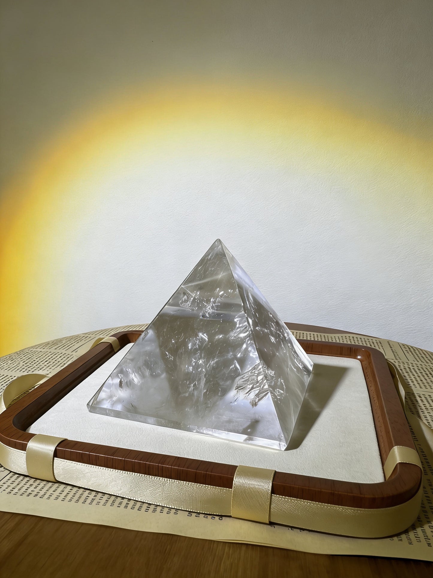 Clear Quartz Pyramid - Premium Natural Crystal Healing Pyramid