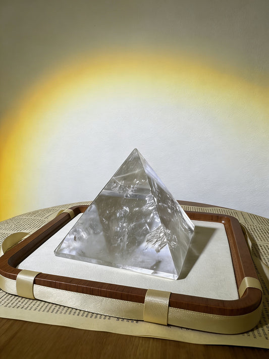 Clear Quartz Pyramid - Premium Natural Crystal Healing Pyramid