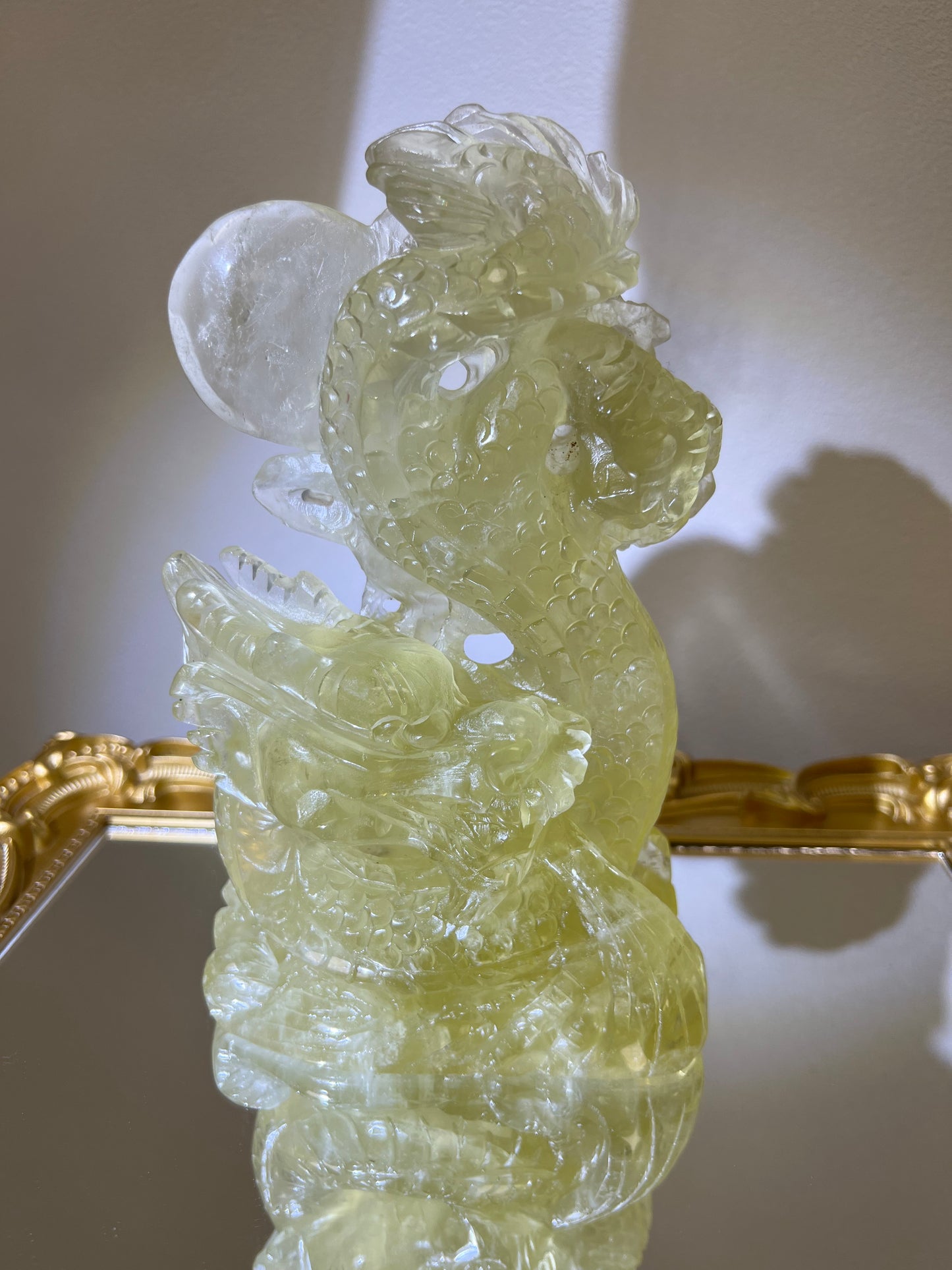 Natural Citrine Heart with Calcite – Premium Crystal Cluster Sculpture